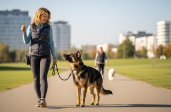 Кинолог Мария Соколова корректирует агрессия у собак на прогулке, используя метод дистанции и поощрение